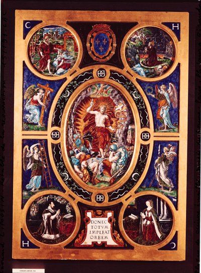 Altarpiece of Sainte-Chapelle, Depicting the Resurrection, Enamelled by Leonard Limosin by Nicolo dell Abate